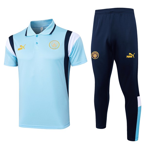 Polo Manchester City Conjunto Completo 2024-25 Azul